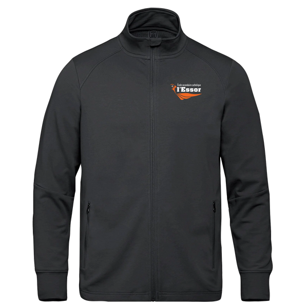 L'Essor Adult French Terry Performance Full Zip Sweatshirt with Embroidered Logo