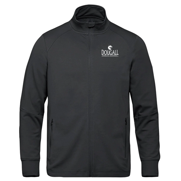 Dougall Adult French Terry Performance Full Zip Sweatshirt with Embroidered Logo
