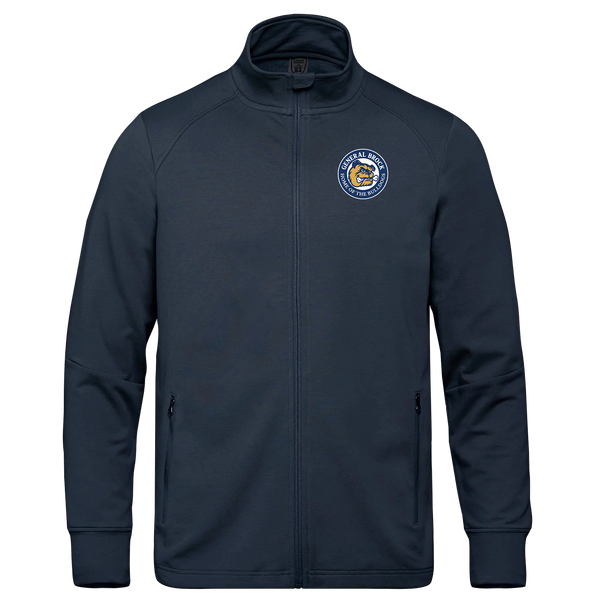 General Brock Adult French Terry Performance Full Zip Sweatshirt with Embroidered Logo