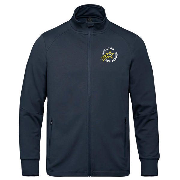 Pavillon Des Jeunes Adult French Terry Performance Full Zip Sweatshirt with Embroidered Logo