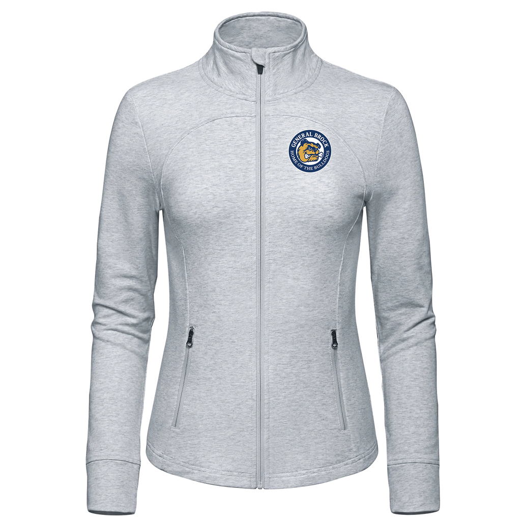 General Brock Ladies French Terry Performance Full Zip Sweatshirt with Embroidered Logo