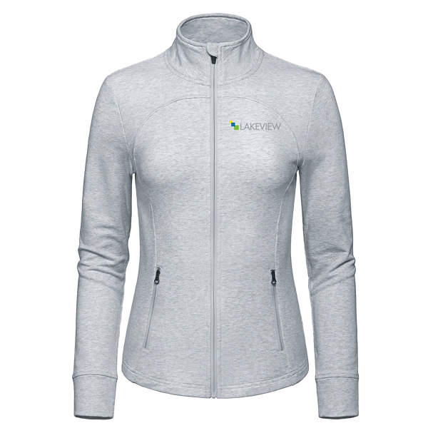 Lakeview Ladies French Terry Performance Full Zip Sweatshirt with Embroidered Logo