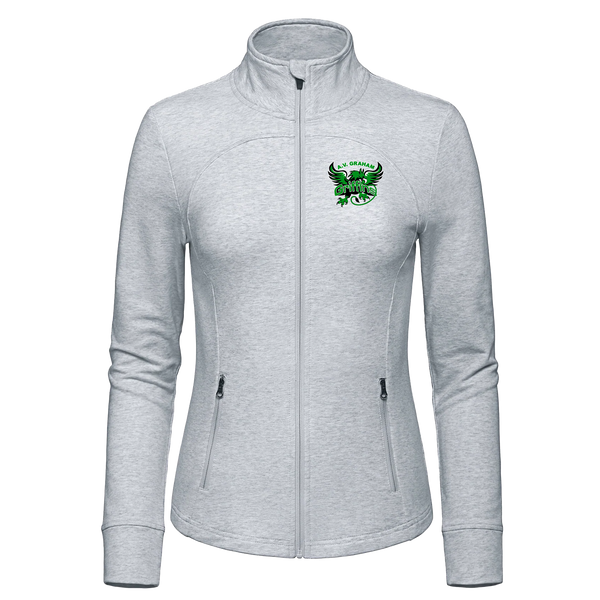 Griffins Ladies French Terry Performance Full Zip Sweatshirt with Embroidered Logo