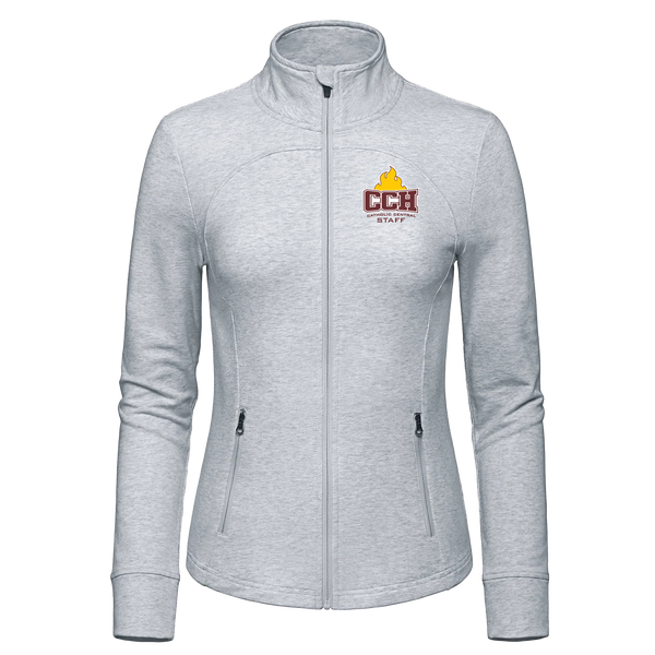 Catholic-Central Ladies French Terry Performance Full Zip Sweatshirt with Embroidered Logo