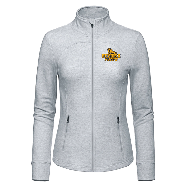 Pacers Ladies French Terry Performance Full Zip Sweatshirt with Embroidered Logo