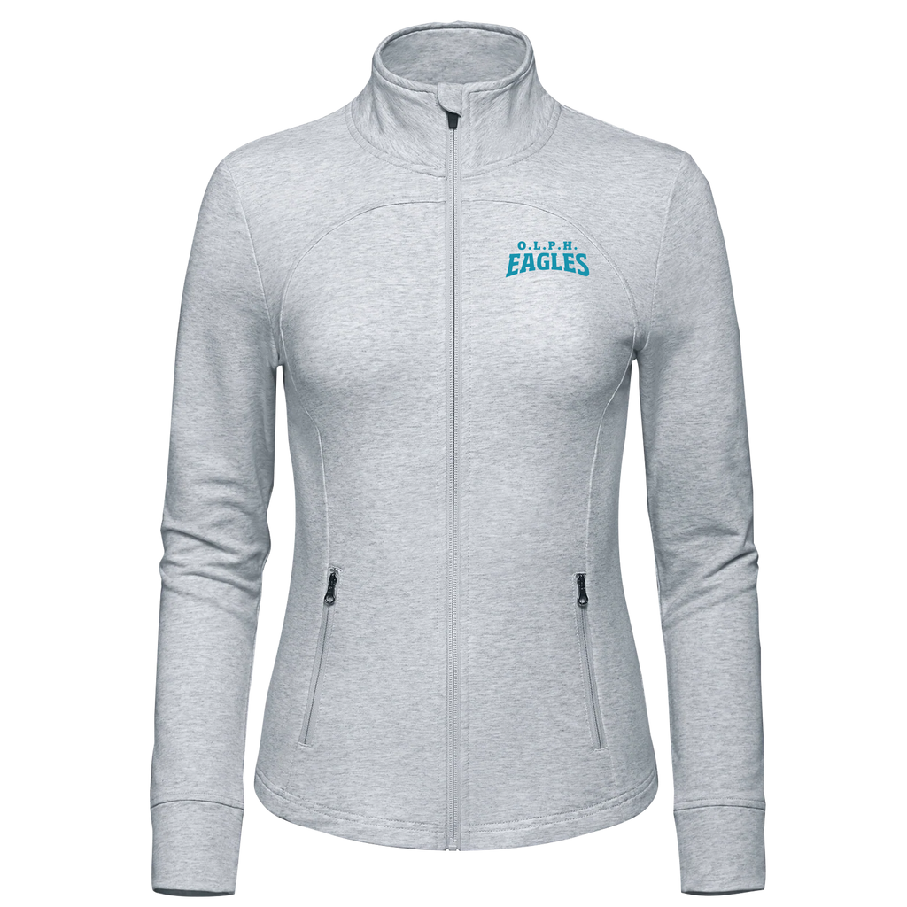 OLPH Ladies French Terry Performance Full Zip Sweatshirt with Embroidered Logo