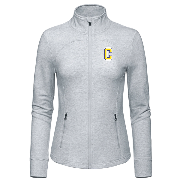 Central Baseball Ladies French Terry Performance Full Zip Sweatshirt with Embroidered Logo