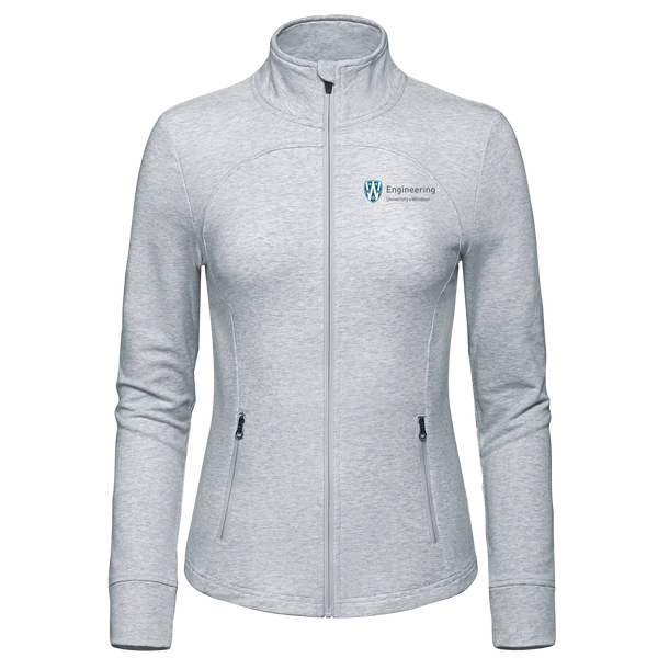 U of W Engineering Alumni Ladies French Terry Performance Full Zip Sweatshirt with Embroidered Logo
