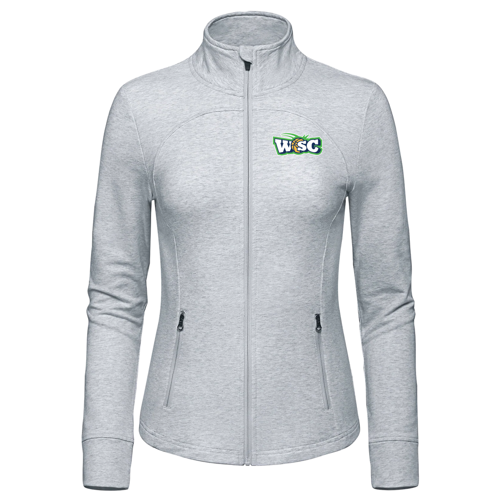 WSC Ladies French Terry Performance Full Zip Sweatshirt with Embroidered Logo