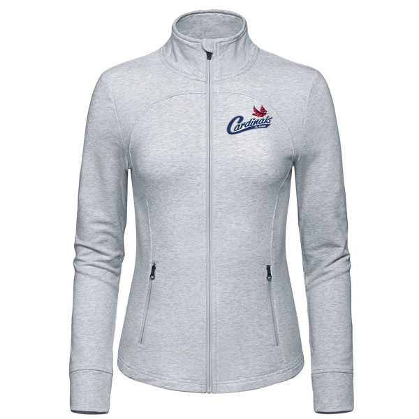 Cardinals Ladies French Terry Performance Full Zip Sweatshirt with Embroidered Logo