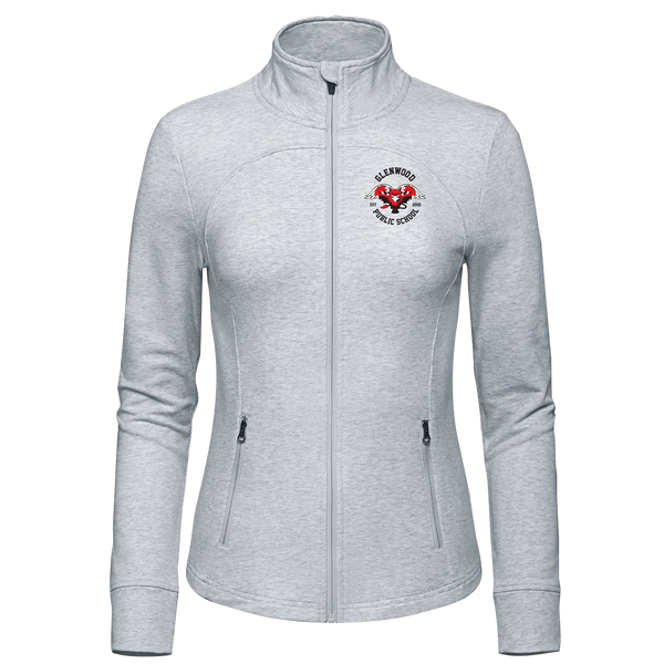 Glenwood Ladies French Terry Performance Full Zip Sweatshirt with Embroidered Logo