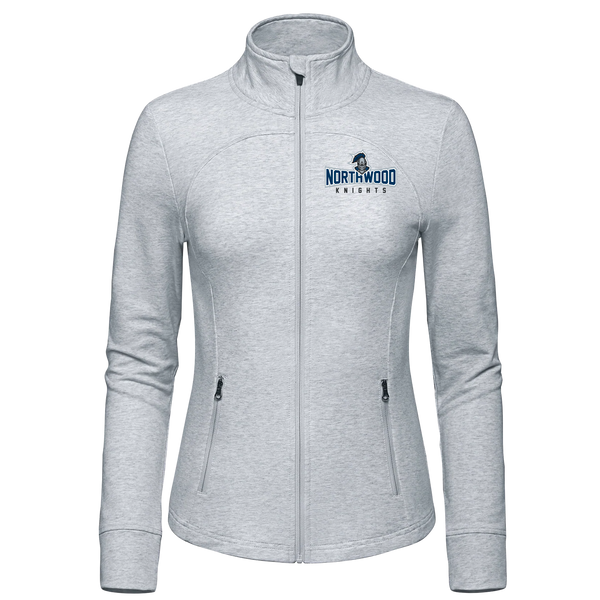 Northwood Knights Ladies French Terry Performance Full Zip Sweatshirt with Embroidered Logo