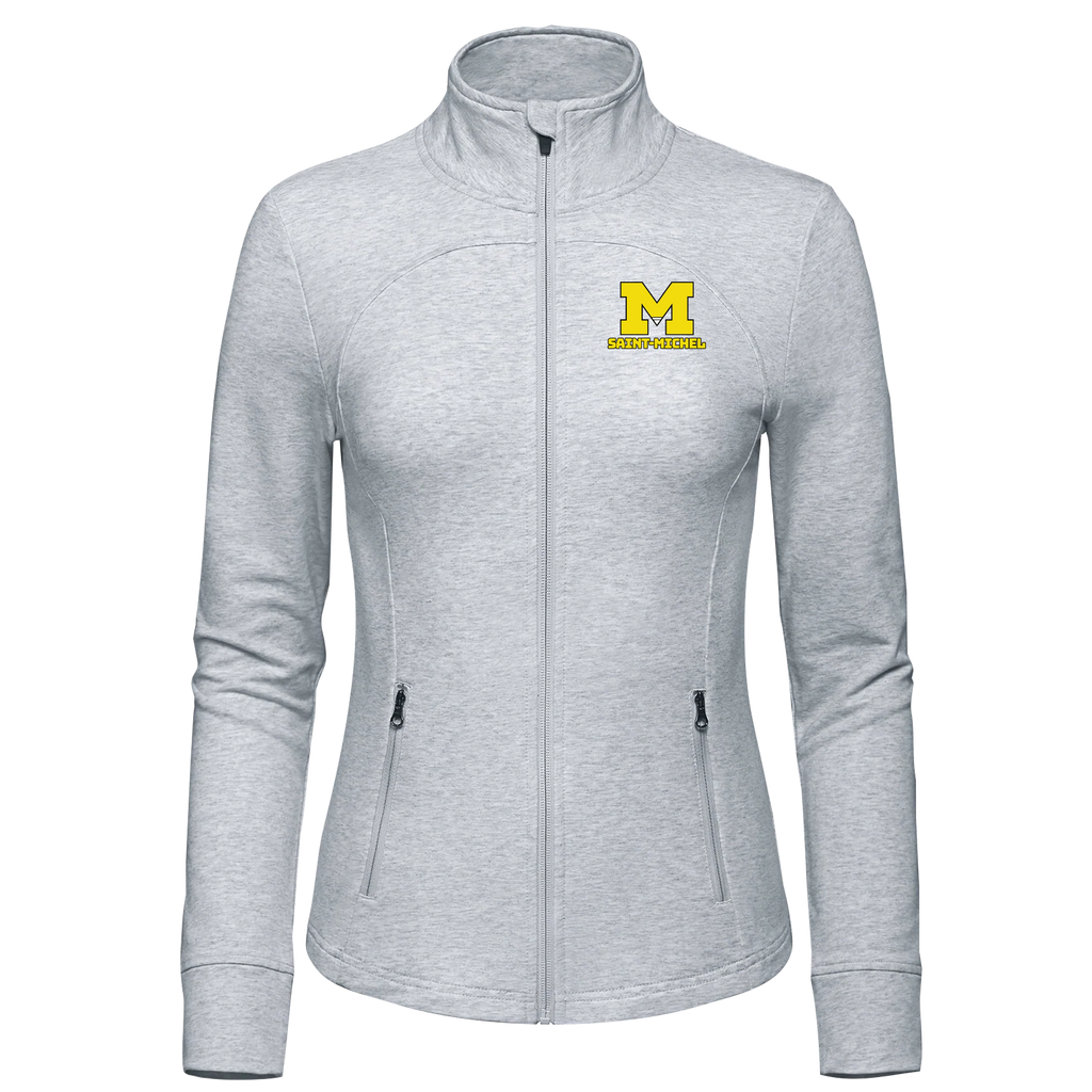 Saint-Michel Ladies French Terry Performance Full Zip Sweatshirt with Embroidered Logo
