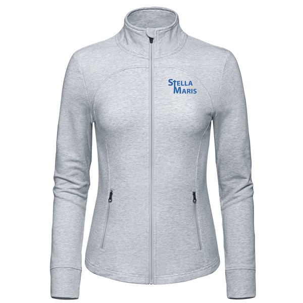 Stella Maris Ladies French Terry Performance Full Zip Sweatshirt with Embroidered Logo