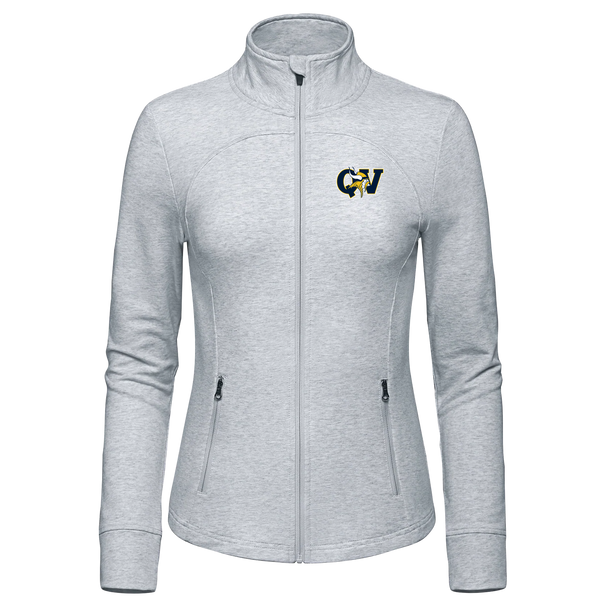 Queen Victoria Ladies French Terry Performance Full Zip Sweatshirt with Embroidered Logo