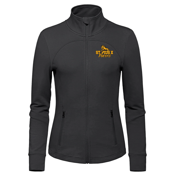 Pacers Ladies French Terry Performance Full Zip Sweatshirt with Embroidered Logo