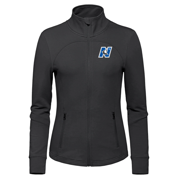 North Star Ladies French Terry Performance Full Zip Sweatshirt with Embroidered Logo