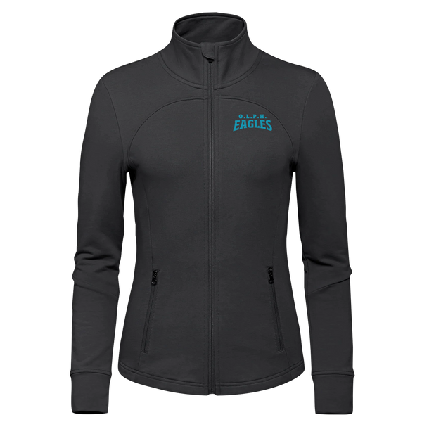 OLPH Ladies French Terry Performance Full Zip Sweatshirt with Embroidered Logo