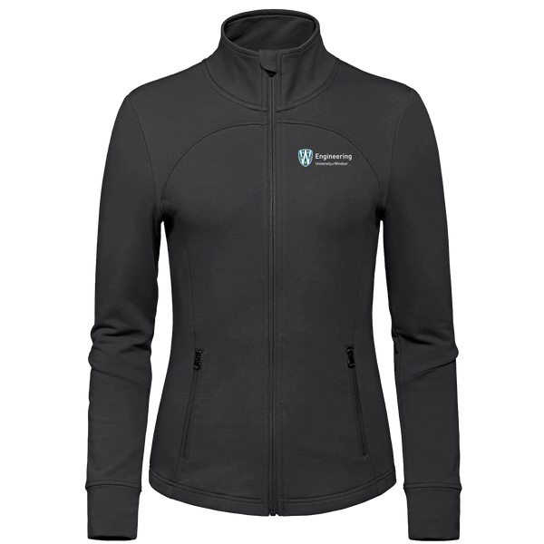 U of W Engineering Alumni Ladies French Terry Performance Full Zip Sweatshirt with Embroidered Logo