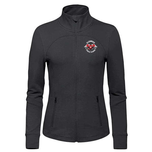 Glenwood Ladies French Terry Performance Full Zip Sweatshirt with Embroidered Logo