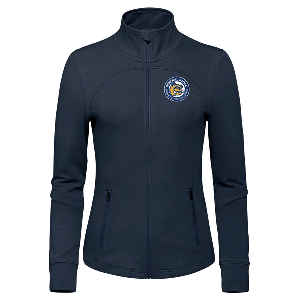 General Brock Ladies French Terry Performance Full Zip Sweatshirt with Embroidered Logo