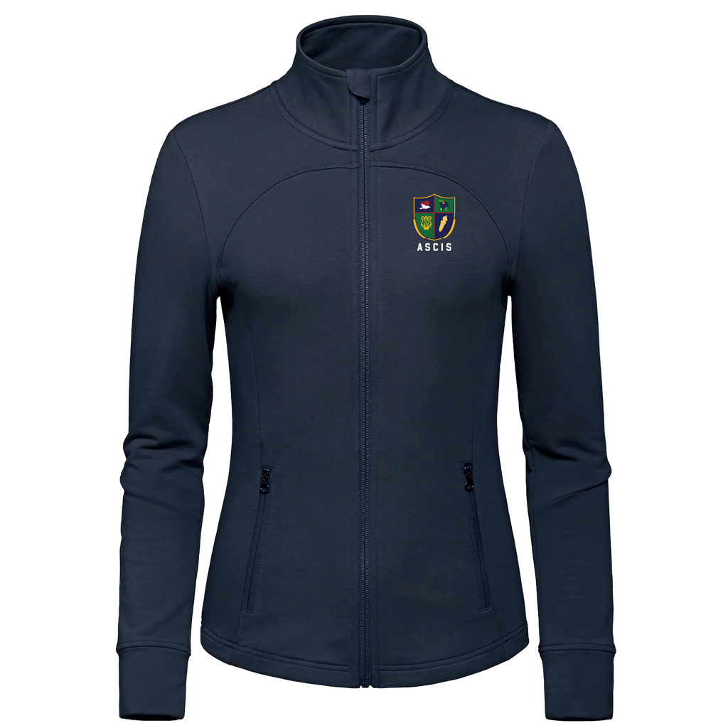 Ste. Cécile Ladies French Terry Performance Full Zip Sweatshirt with Embroidered Logo