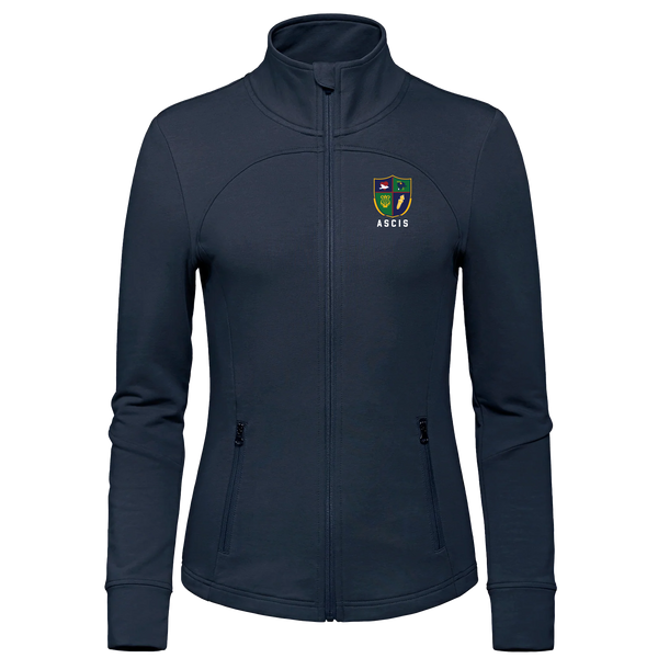 Ste. Cécile Ladies French Terry Performance Full Zip Sweatshirt with Embroidered Logo