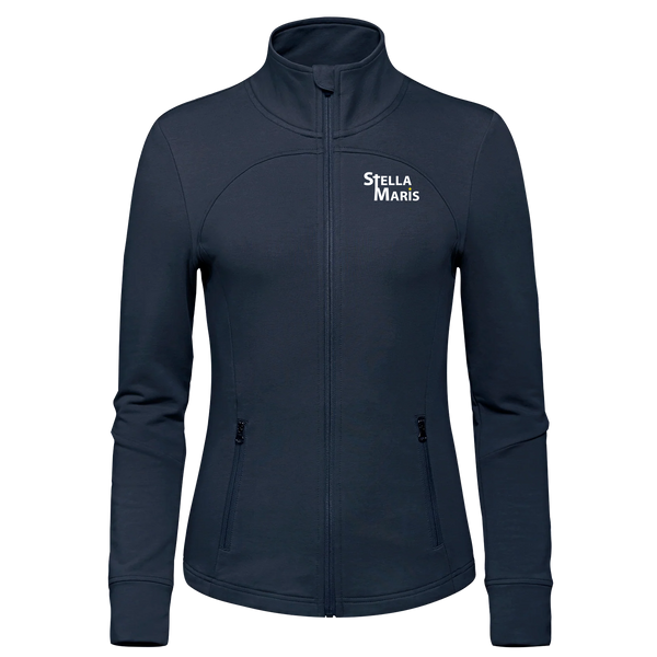 Stella Maris Ladies French Terry Performance Full Zip Sweatshirt with Embroidered Logo