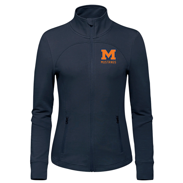 Vincent Massey Ladies French Terry Performance Full Zip Sweatshirt with Embroidered Logo