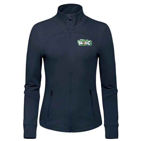 WSC Ladies French Terry Performance Full Zip Sweatshirt with Embroidered Logo
