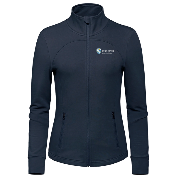 U of W Engineering Alumni Ladies French Terry Performance Full Zip Sweatshirt with Embroidered Logo