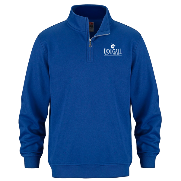 Dougall Adult 1/4 Zip Sweatshirt with Embroidered Logo