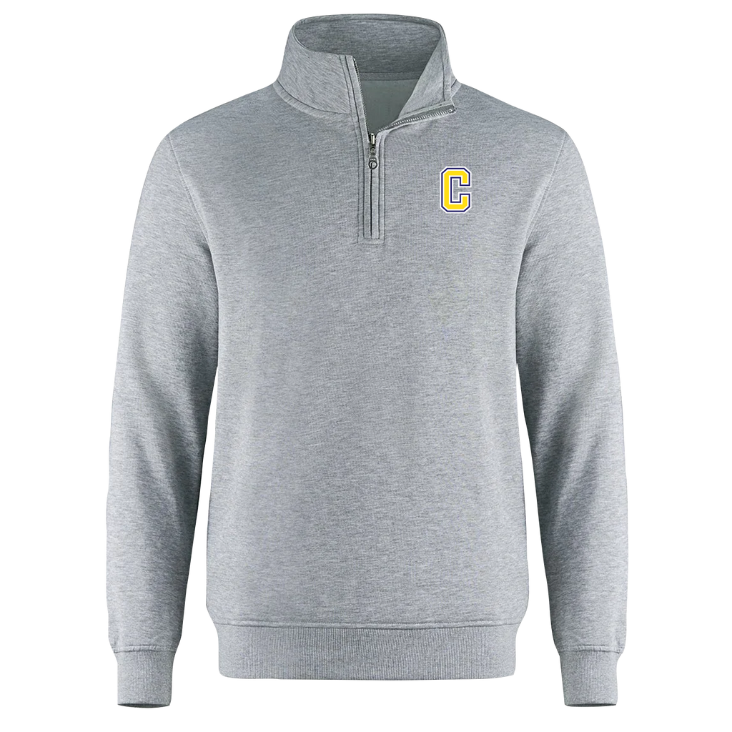 Central Baseball Adult 1/4 Zip Sweatshirt with Embroidered Logo