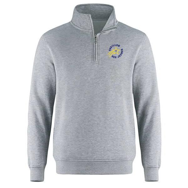 Pavillon Des Jeunes Adult 1/4 Zip Sweatshirt with Embroidered Logo