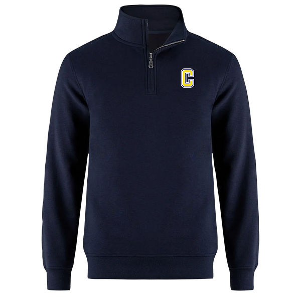 Central Baseball Adult 1/4 Zip Sweatshirt with Embroidered Logo