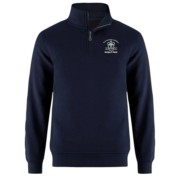 Georges-P.-Vanier Adult 1/4 Zip Sweatshirt with Embroidered Logo