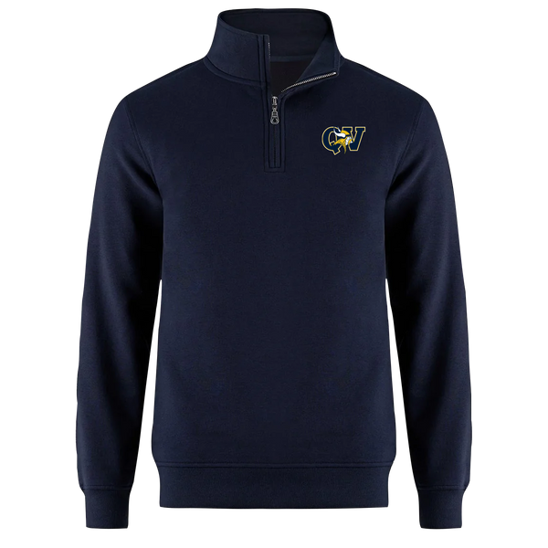 Queen Victoria Adult 1/4 Zip Sweatshirt with Embroidered Logo