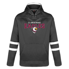 St. John de Brebeuf Youth Pullover Hockey Lace Hooded Sweatshirt With Printed Logo