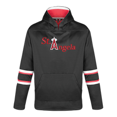 St. Angela Youth Pullover Hockey Lace Hooded Sweatshirt With Printed Logo