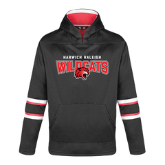 Harwich Raleigh Youth Pullover Hockey Lace Hooded Sweatshirt With Printed Logo