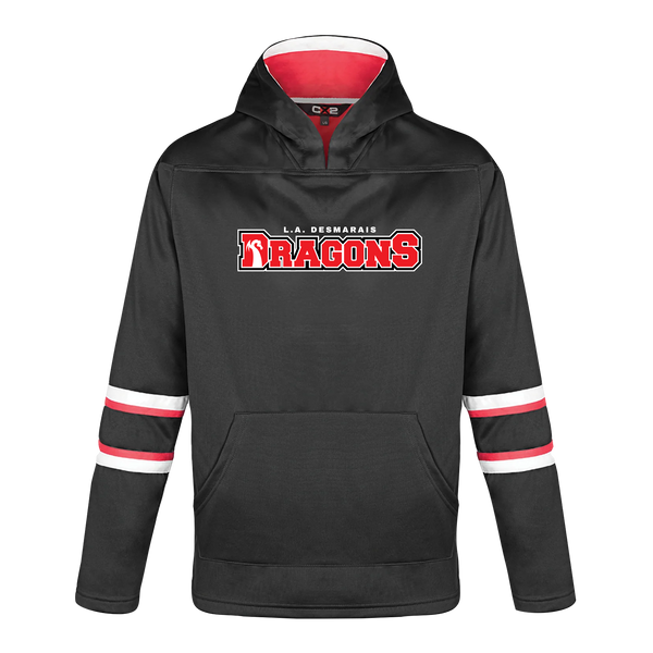 LAD Youth Pullover Hockey Lace Hooded Sweatshirt With Printed Logo
