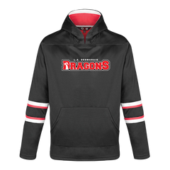 LAD Youth Pullover Hockey Lace Hooded Sweatshirt With Printed Logo