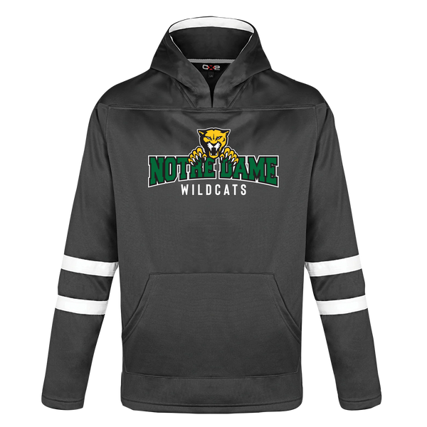 Wildcats Pullover Hockey Lace Hooded Sweatshirt With Printed Logo YOUTH