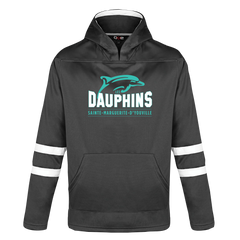 Dauphins Adult Pullover Hockey Lace Hooded Sweatshirt With Printed Logo