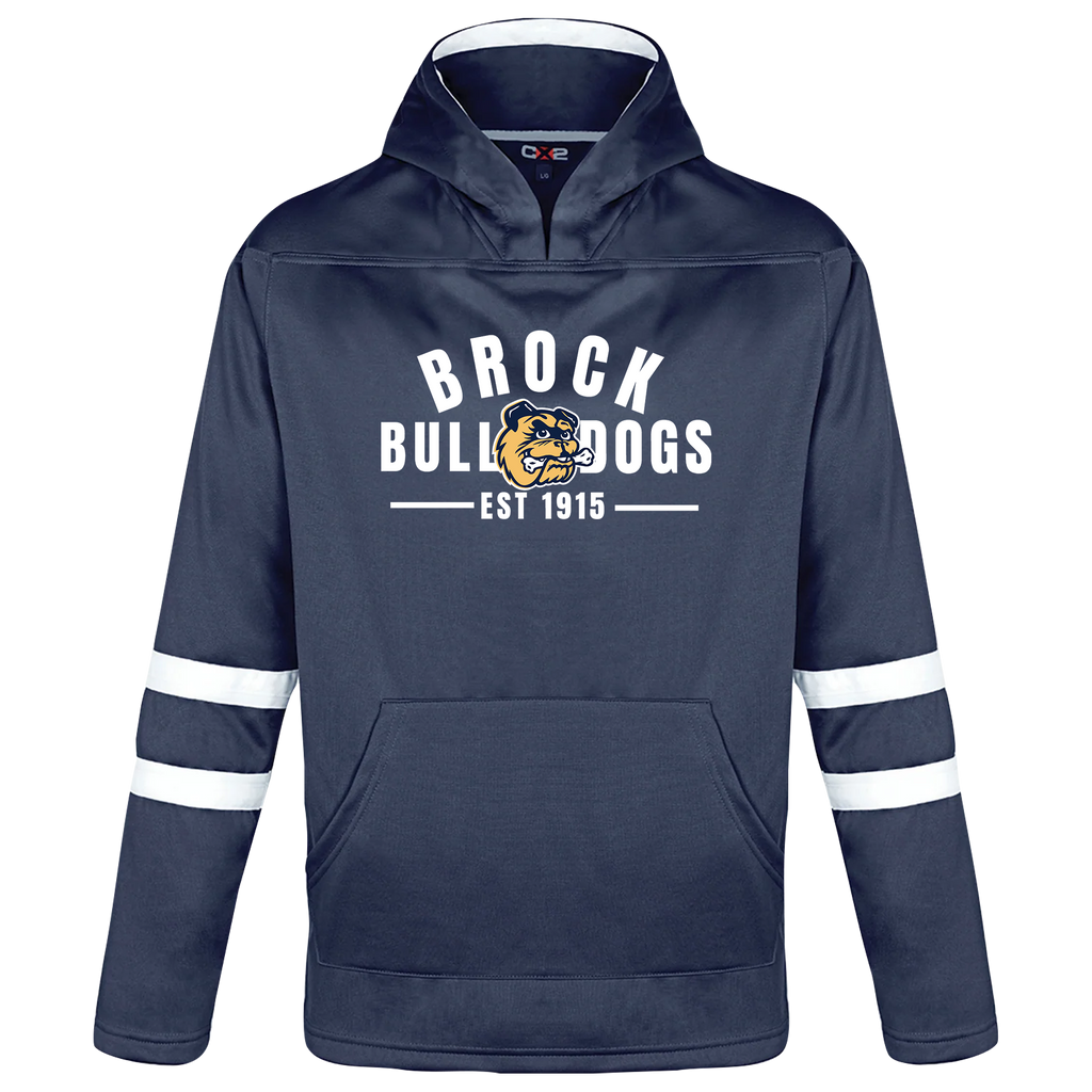 General Brock EST 1915 Youth Pullover Hockey Lace Hooded Sweatshirt with Printed Logo