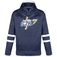 St. John the Baptist Youth Pullover Hockey Lace Hooded Sweatshirt With Printed Logo