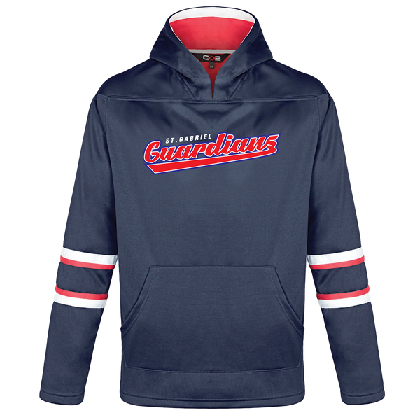Guardians Youth Pullover Hockey Lace Hooded Sweatshirt With Printed Logo