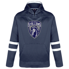 Ste. Cécile Youth Pullover Hockey Lace Hooded Sweatshirt with Printed Logo