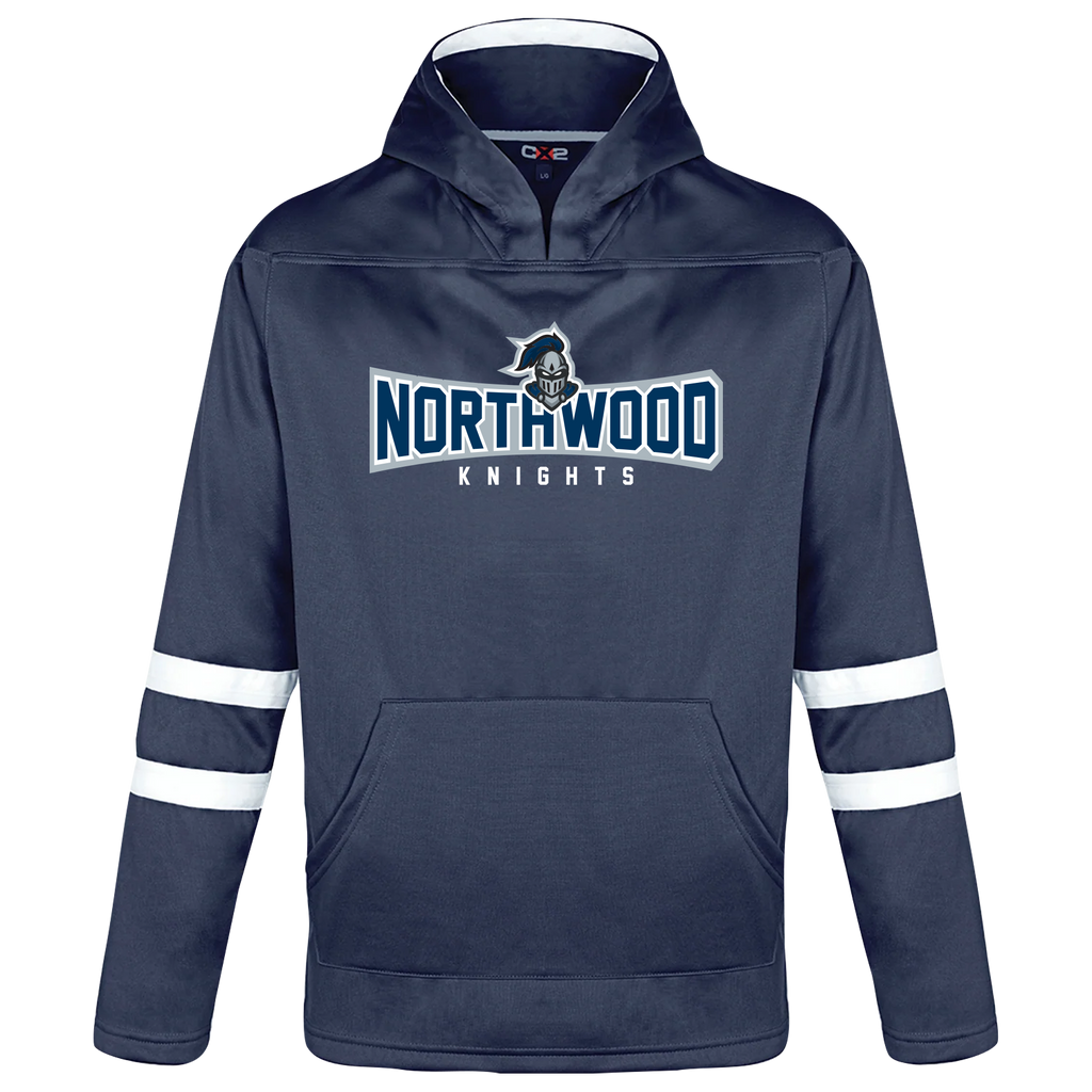 Northwood Knights Youth Pullover Hockey Lace Hooded Sweatshirt With Printed Logo