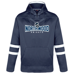 Northwood Knights Youth Pullover Hockey Lace Hooded Sweatshirt With Printed Logo
